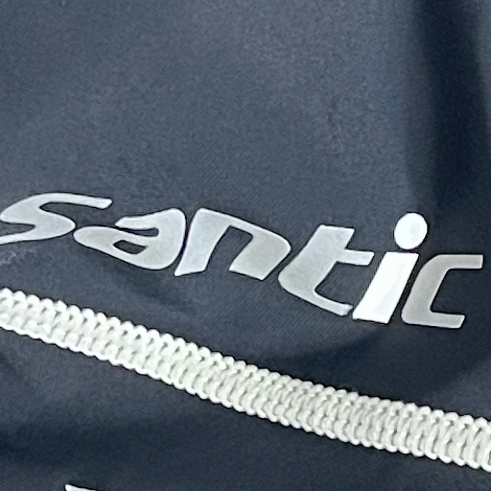 Santic Mens Padded Cycling Shorts Black‎ White Reflective Size Medium M